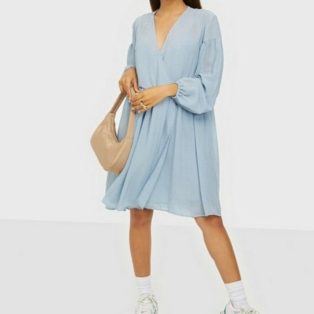 Samsoe And Samsoe Jolie Short Dress Dusty Blue
